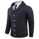 Men's Long-Sleeve Warm Elegant Cardigan Sweater