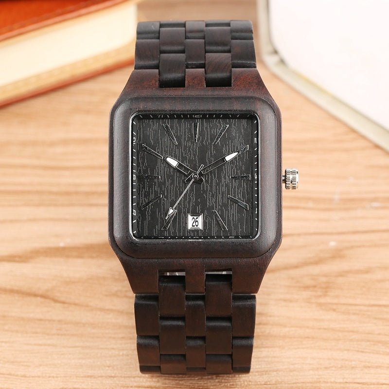 Ebony Wood Unisex Quartz Watch - Weriion