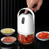 Electric Food Masher Slicer Household Garlic Press - Weriion