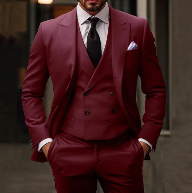 Elegant Slim Fit Three - Piece Suit - Weriion