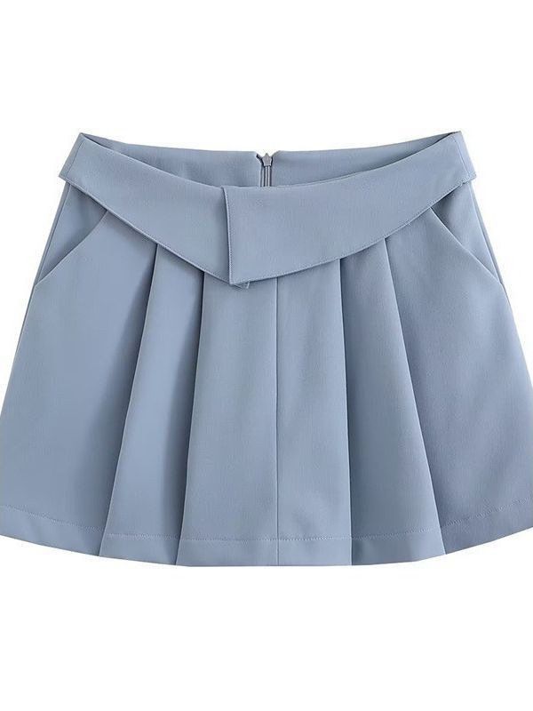 European And American College Style High Waist Pleated Skirt - Weriion