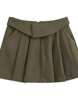 European And American College Style High Waist Pleated Skirt - Weriion