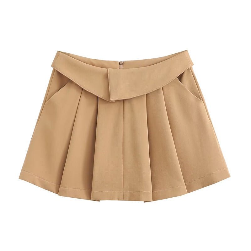 European And American College Style High Waist Pleated Skirt - Weriion