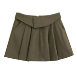 European And American College Style High Waist Pleated Skirt - Weriion