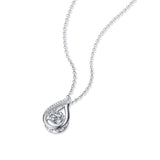 Silver And Platinum-Plated Moissanite Necklace For Women