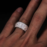 S925 Sterling Silver Unisex Mosonite Ring