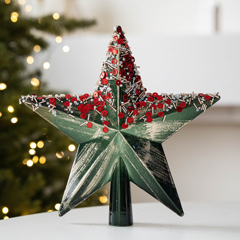 Christmas Tree Decorations Star Creative Retro