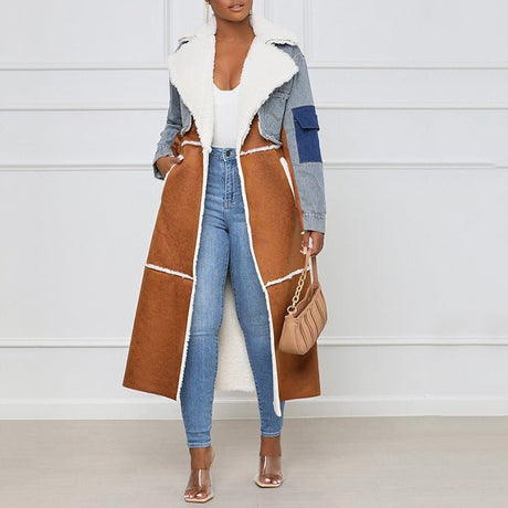 Fashion Denim Long Cotton Jacket Coat For Women - Weriion