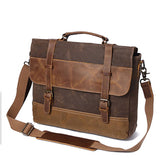 Fashion Men's Canvas Shoulder Messenger Bag Briefcase - Weriion