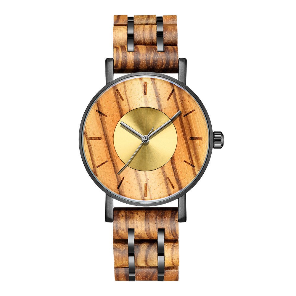 Fashionable Wooden Watch For Men With Stainless Steel Clasp - Weriion