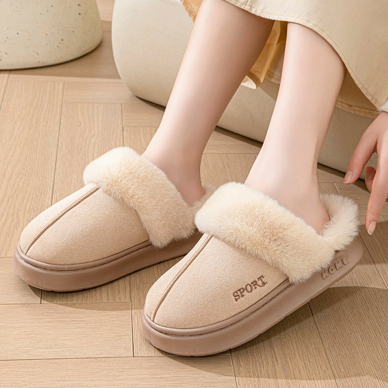 Faux Suede Warm Home Slippers For Women - Weriion