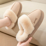 Faux Suede Warm Home Slippers For Women - Weriion