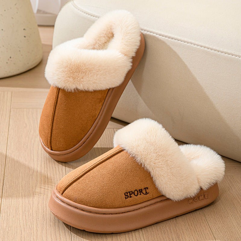 Faux Suede Warm Home Slippers For Women - Weriion