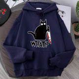 Surprised Killer Black Cat Hoodies For Men