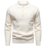Men's Fashion British Henry Stand Collar Sweater
