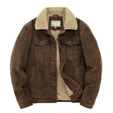 Mens Short Jacket, Fleece-Lined, Insulated Cotton-Padded Coat