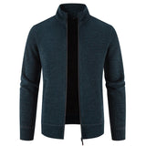 Fleece - Lined Thickened Men's Knitted Stand Collar Sweaters - Weriion