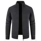 Fleece - Lined Thickened Men's Knitted Stand Collar Sweaters - Weriion