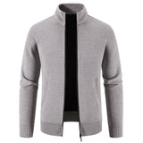 Fleece - Lined Thickened Men's Knitted Stand Collar Sweaters - Weriion