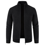 Fleece - Lined Thickened Men's Knitted Stand Collar Sweaters - Weriion