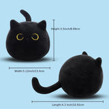 Fluffy Stuffed Animal Black Cat Plush Toy - Weriion