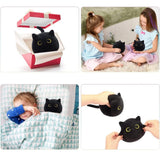 Fluffy Stuffed Animal Black Cat Plush Toy - Weriion