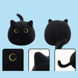 Fluffy Stuffed Animal Black Cat Plush Toy - Weriion