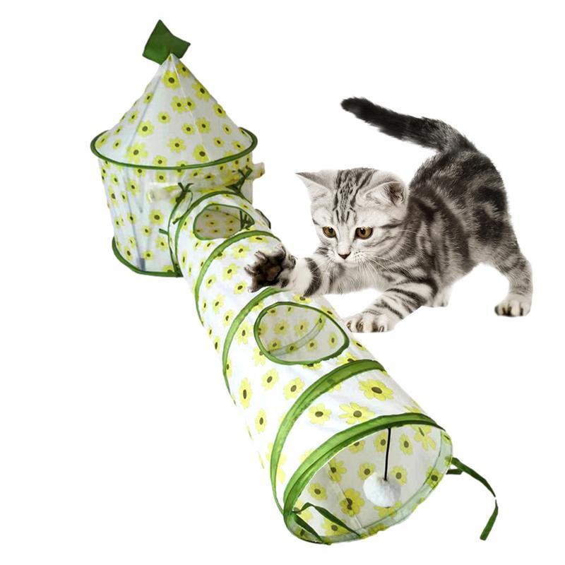 Foldable Playful Interactive Cat Tunnel Toys With Tent - Weriion