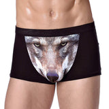 Four - horned Wolf Head Big Bird Sexy Men's Underpants Underwear - Weriion