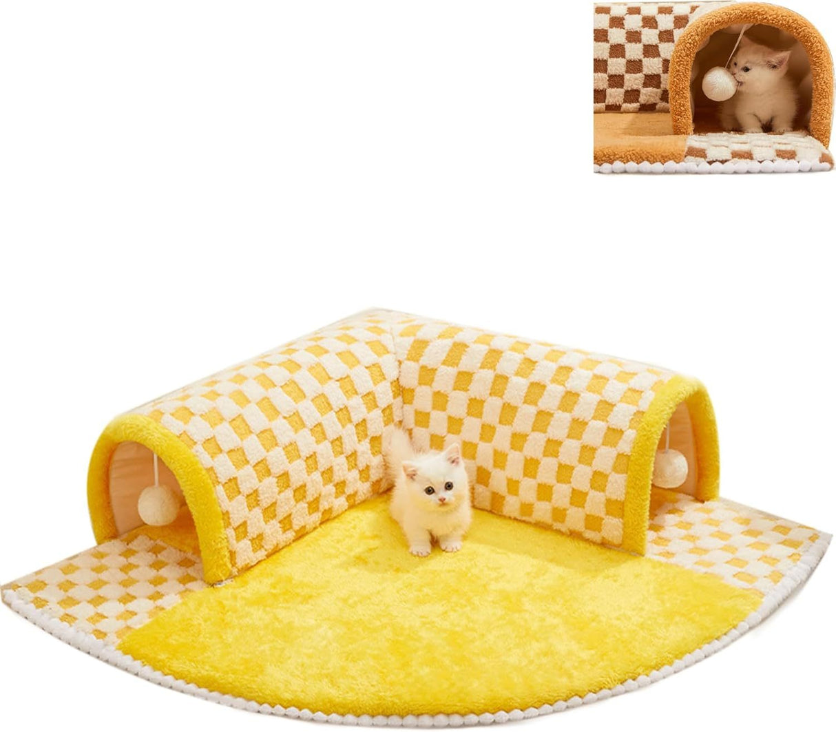 Funny Comfortable Indoor Bed Mat Cat Tunnel With Scratch Ball - Weriion