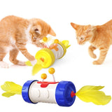 Funny Moving Chasing Training Feather Cat Kitten Toys - Weriion