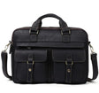 Genuine Leather Men's Shoulder Laptop Computer Bag Briefcase - Weriion