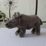 Grey Double - Horned Rhino Plush Toy - Weriion