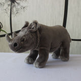 Grey Double - Horned Rhino Plush Toy - Weriion