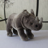 Grey Double - Horned Rhino Plush Toy - Weriion