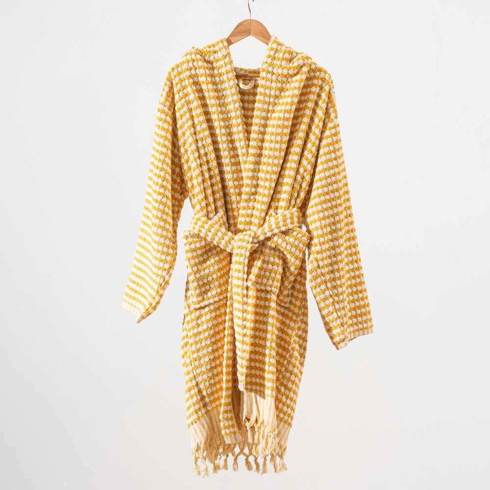 Yellow Unisex Turkish Cotton Housecoat