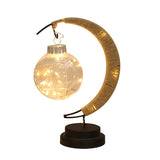 Half Moon Ball Shape Lamp Decoration Bedroom Bedside Table Night Light - Weriion