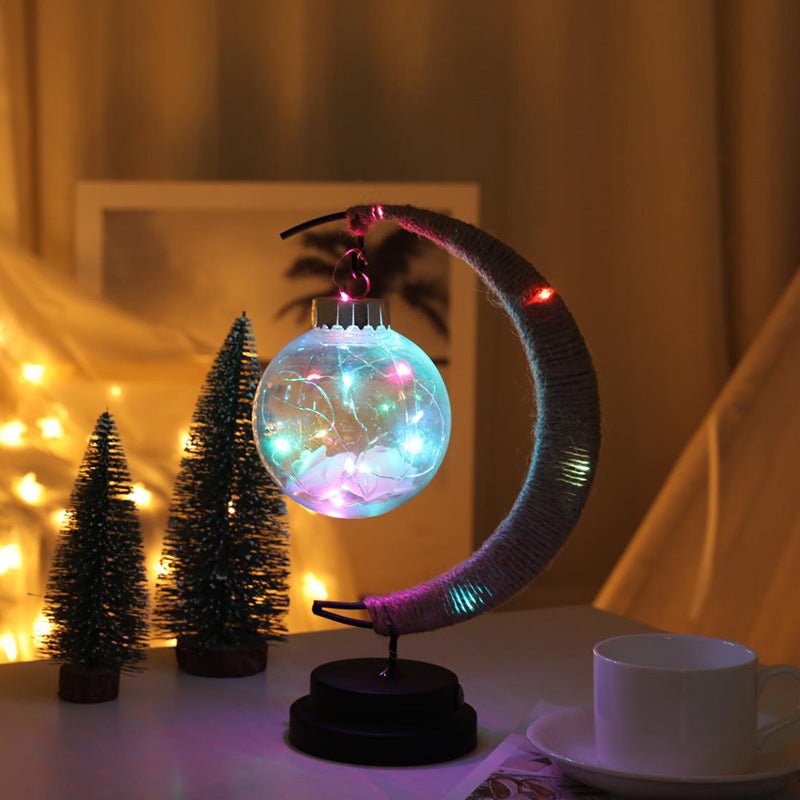 Half Moon Ball Shape Lamp Decoration Bedroom Bedside Table Night Light - Weriion