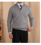 Half - Open Collar Pullover Sweaters - Weriion