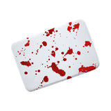 Halloween Blood Footprints Water - Absorbing Non - Slip Bathroom Rug Mat - Weriion