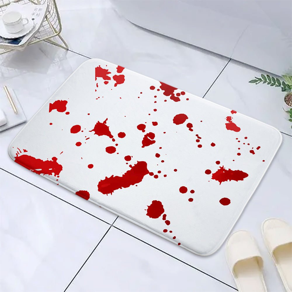 Halloween Blood Footprints Water - Absorbing Non - Slip Bathroom Rug Mat - Weriion