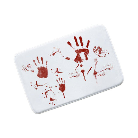 Halloween Blood Footprints Water - Absorbing Non - Slip Bathroom Rug Mat - Weriion