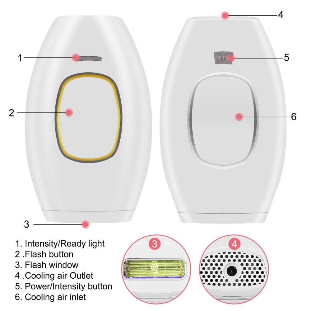 Handheld Versatile IPL Hair Removal Device For Home Use With Infinite Flashes - Weriion