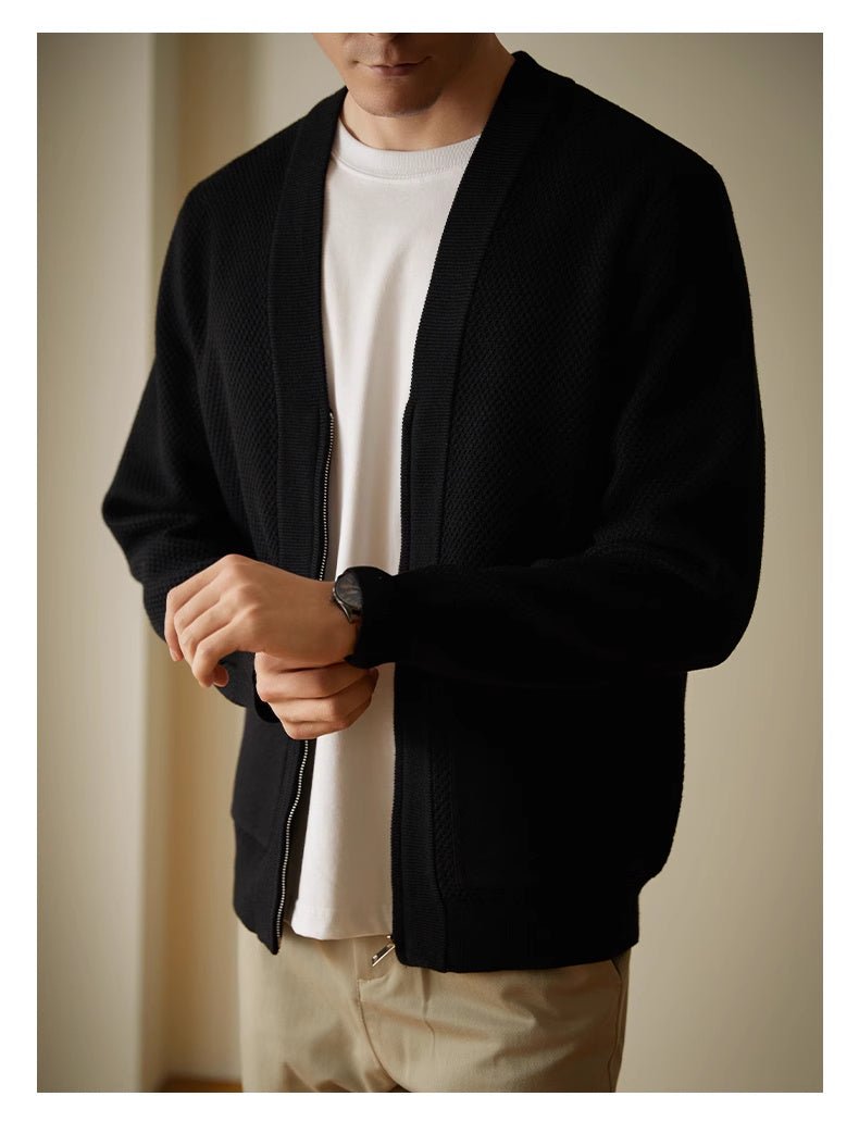 High - Grade V - Neck Knitted Sweater Cardigan Coat For Men - Weriion