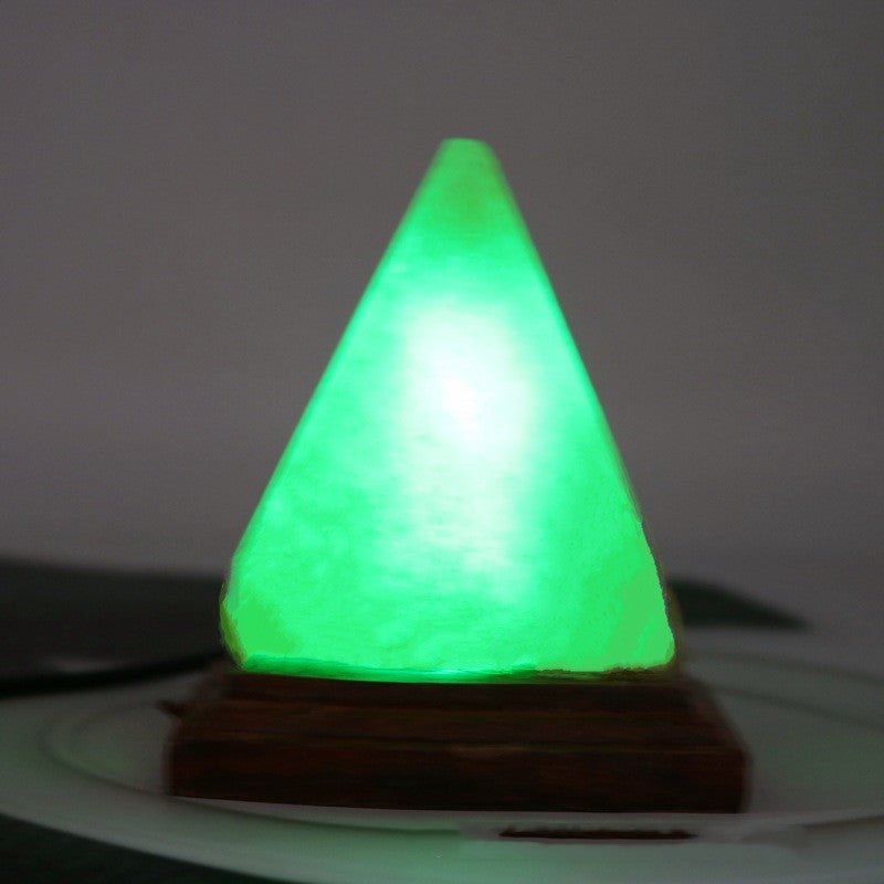 Himalayan Crystal USB Plug Creative Pyramid Shaped Salt Lamp - Weriion