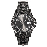 Hip Hop Full Diamond Business Men's Waterproof Quartz Watches - Weriion