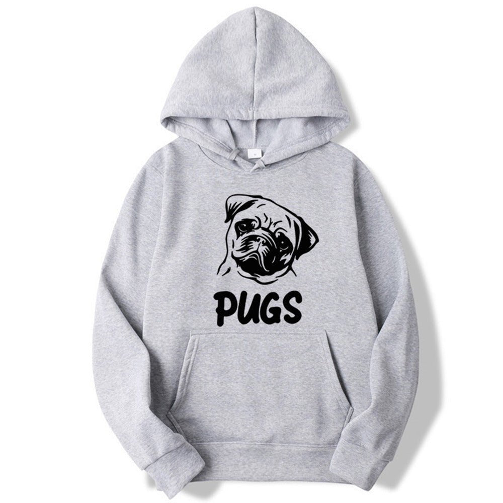 Hip Hop Pug Printed Unisex Sweater Hoodies - Weriion