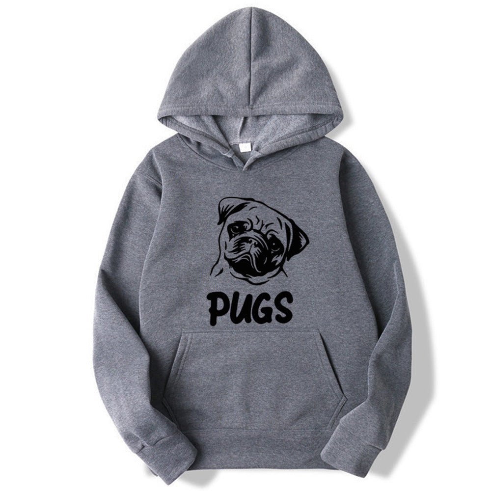 Hip Hop Pug Printed Unisex Sweater Hoodies - Weriion