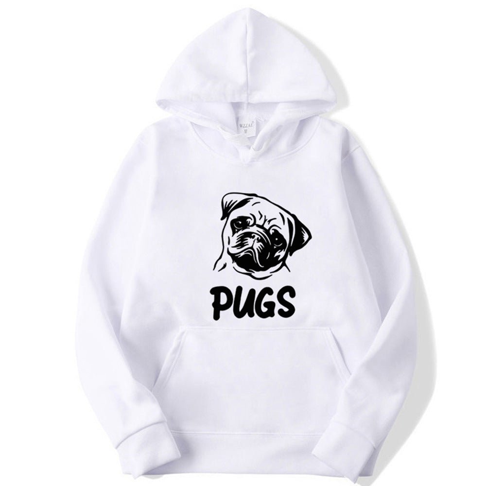 Hip Hop Pug Printed Unisex Sweater Hoodies - Weriion