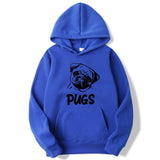 Hip Hop Pug Printed Unisex Sweater Hoodies - Weriion